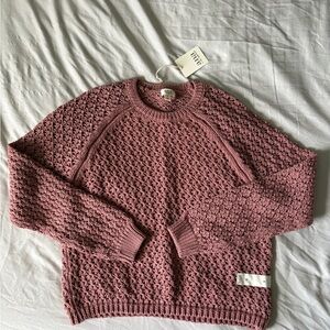 Women's Textured Knit Sweater - Dusty Rose